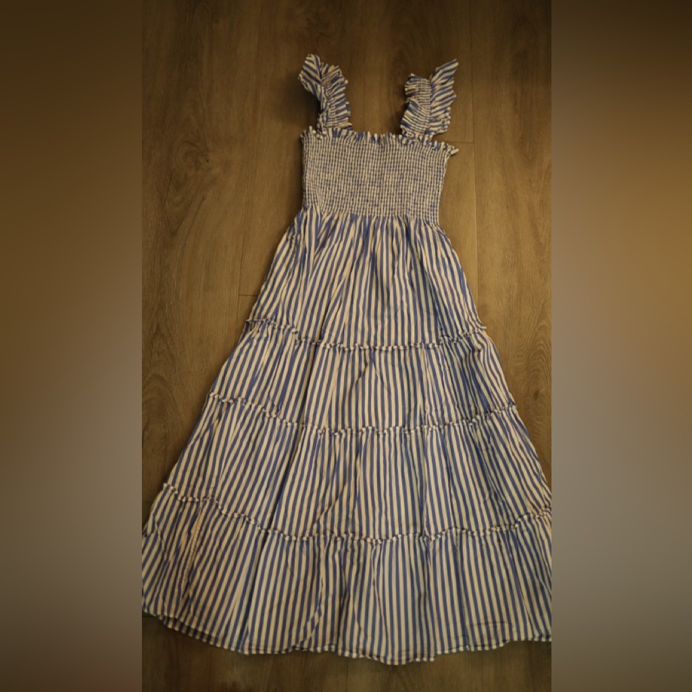 Hill house Blue and White Striped Nap Dress
